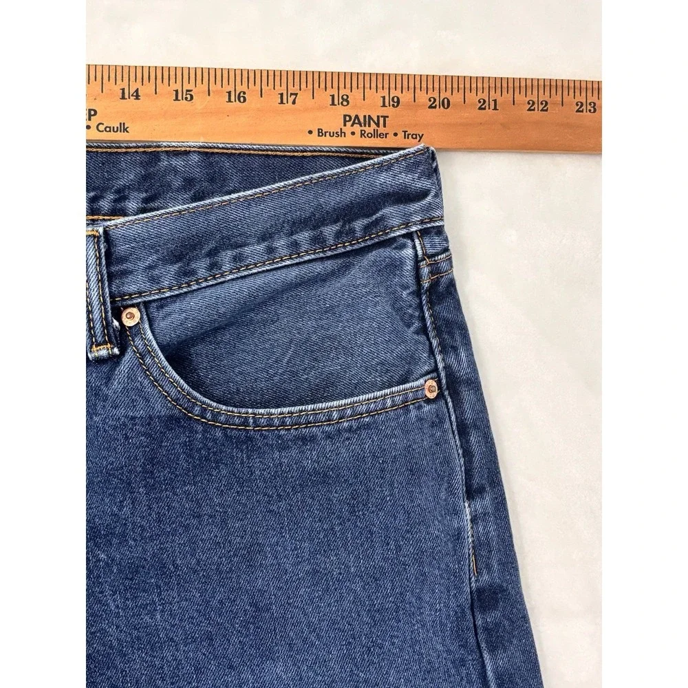 Levi's 505 Regular Fit Jeans Men's 40x32 Blue Straight Leg Denim Pants 0751